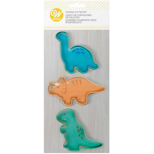Dinosaur Cookie Cutter set of 3 - Click Image to Close